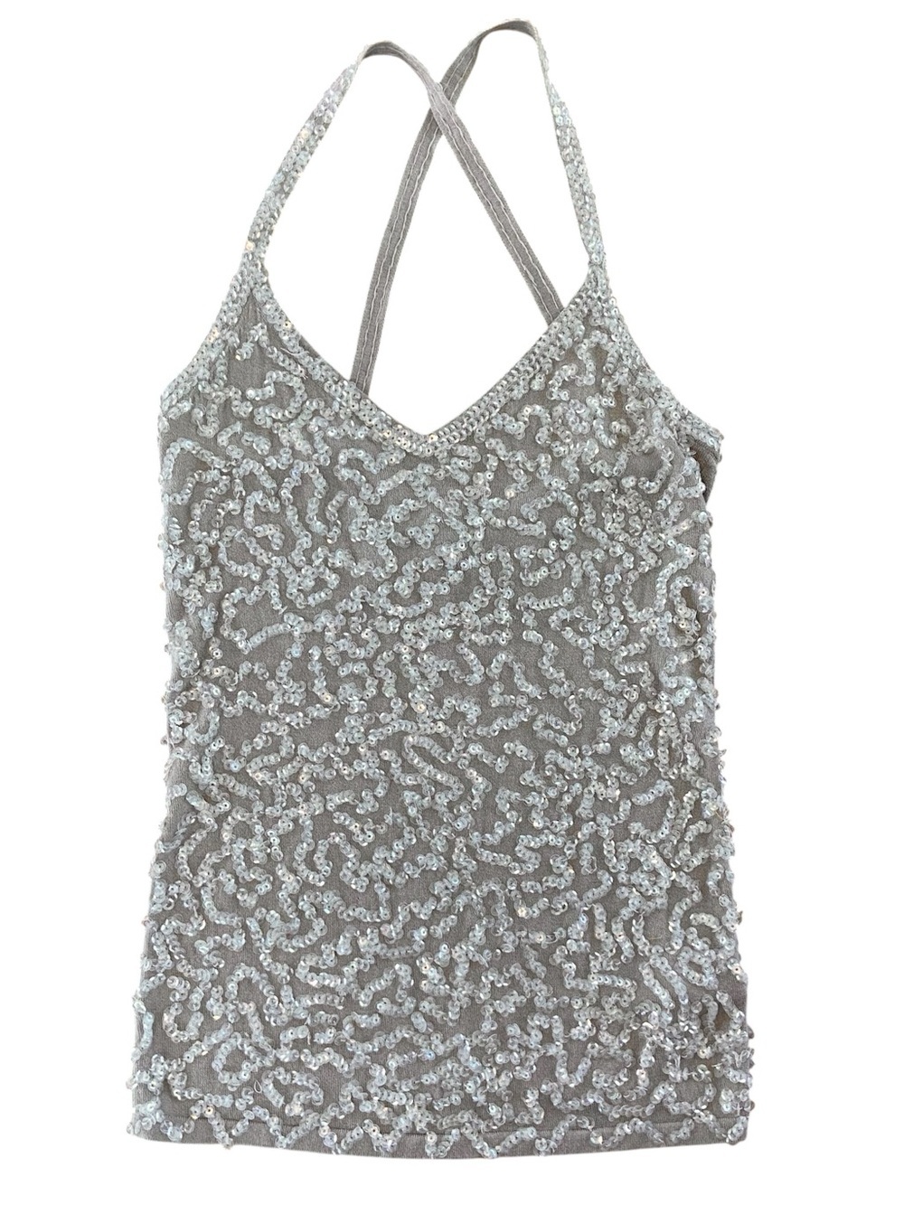 Y2K Vintage Smart Set Sequins Super Stretchy Tank Top Women’s Medium